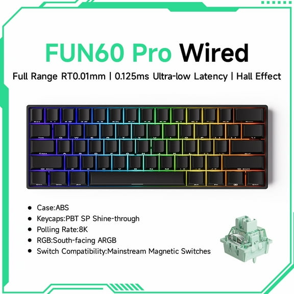 Akko MonsGeek FUN60 PRO&MAX HE Magnetic Keyboard 60% Machanical Gaming Keyboards Rapid Trigger 8K Custom Keyboard Gamer Esports