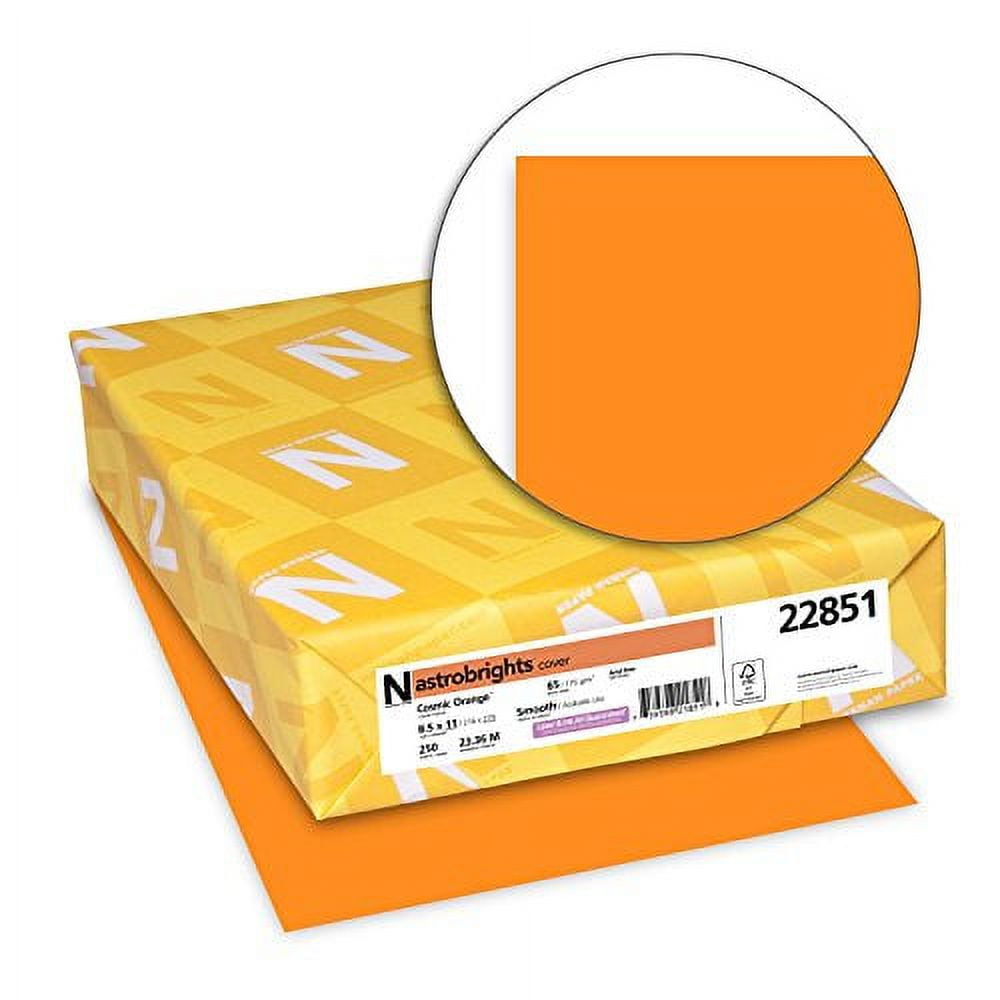 Cosmic Orange - Neenah Astrobrights Premium Color Card Stock, 65 Lb 50 Sheets (8.5 x 14)