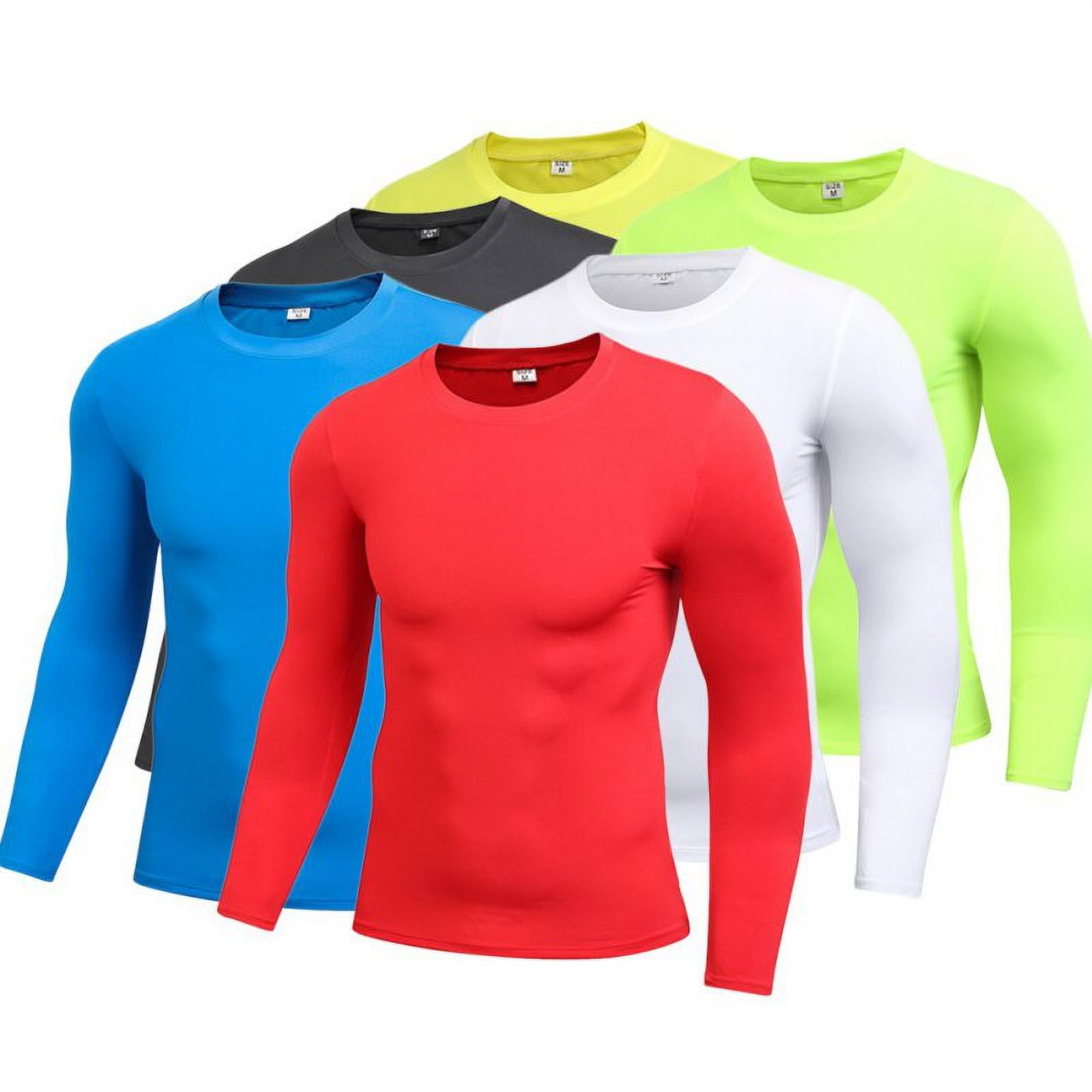 Autumn Gym Men T Shirt Casual Long Sleeve Slim Tops Tees Elastic T-Shirt  Sports Fitness Quick Dry Hooded T Shirt (Color : L1084 red, Size : X-Large)