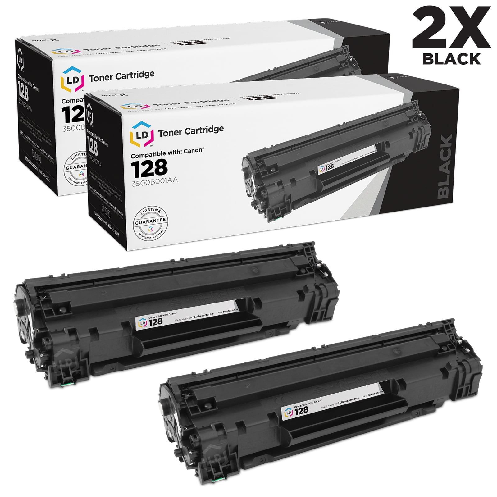 fit for Canon Image Class L190 L100 Printer Black Compatible CRG-128 Printer Toner Cartridge 8-Pack High Capacity 