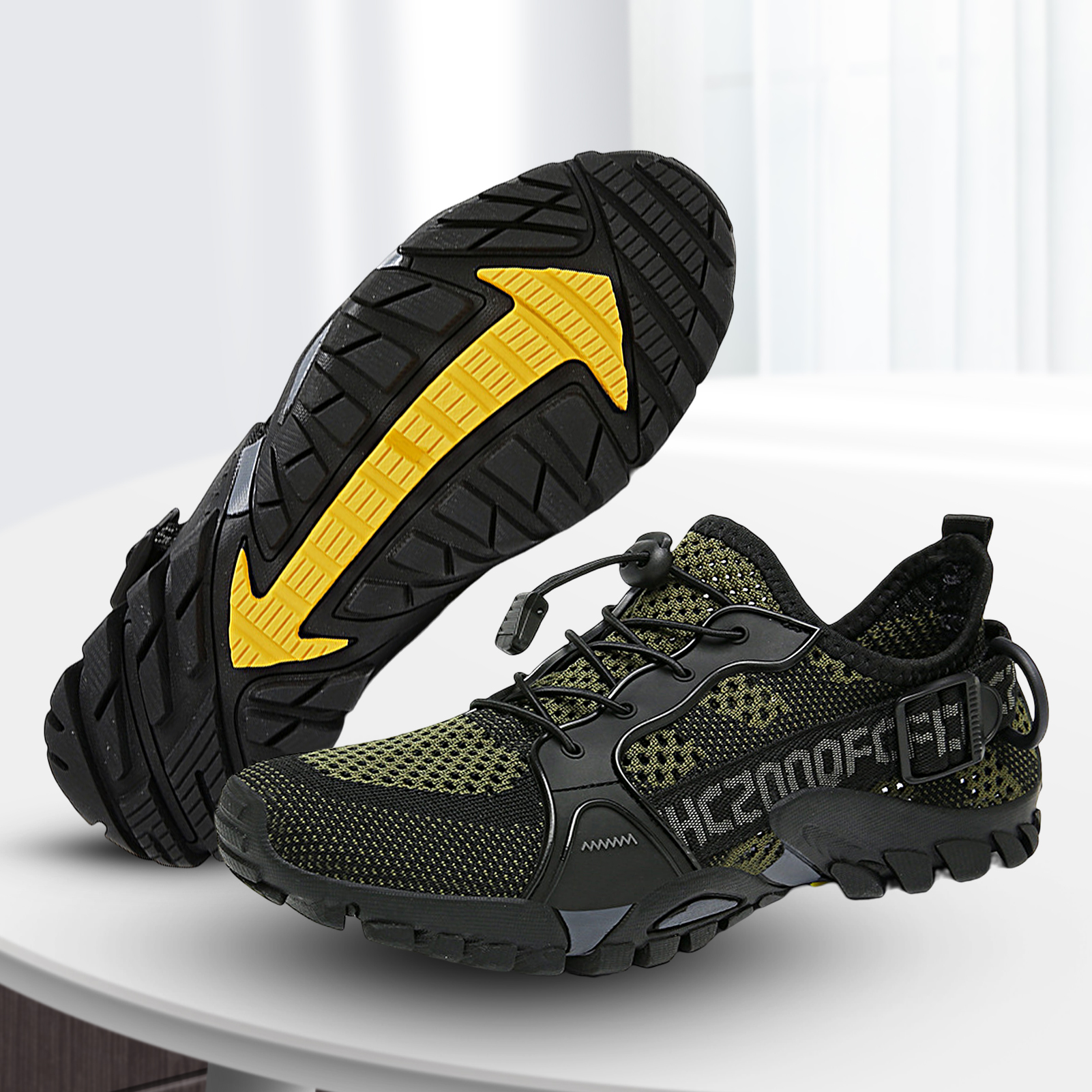 Mocassins Pieds Nus Pour Hommes - Chaussures Légères Respirantes - Semelle Antidérapante - Pour Tous Les Jours