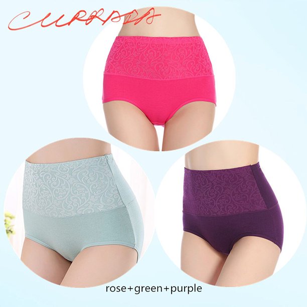 Bragas con control de cintura alta para mujer, ropa interior adelgazante, control de cintura y abdomen para recuperación posparto, bragas con control de barriga, 4XL, 3 uds./lote