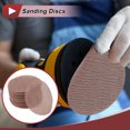 thumbnail image 2 of Unique Bargains 50 Pcs Car Wood Sanding Discs Smoothing Hook Loop Sanding Sheets 6" 400 Grit Brown Aluminum Oxide, 2 of 7