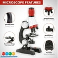 thumbnail image 5 of (4 pack) Magicfly Science Microscope Kit Educational 100X 400X 1200X Magnification LED for Beginner, 5 of 10
