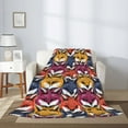 thumbnail image 2 of Disketp Fox Face Cozy Flannel Fleece Throw Blanket: Has a velvety texture for All Seasons - Perfect for Women, Men, & Kids"60"x50", 2 of 6