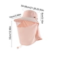 thumbnail image 3 of Btomtd Outdoor Sun Hat with Face & Neck Flap, UPF 50+ Wide Brim Breathable Fishing Hat for Hiking Travel Beach Cycling, Pink, 3 of 6