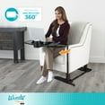 thumbnail image 3 of Stander Wonder Tray XL, Adjustable Swivel TV Tray Table, Large Laptop Stand, Couch Desk, Side Tables & Gaming Desk with Cup Holder and Laptop Wedges, Black Base with Extra Large Black Tray, 3 of 8