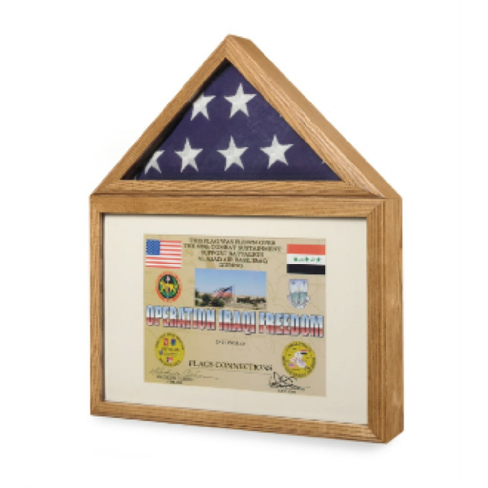 Flag display case Flag shadow box, flag and medals Case