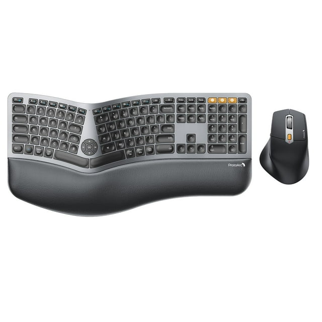Combo teclado ratón ProtoArc EKM01 Plus ergonómico gris/negro