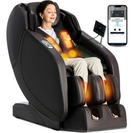 Massage Chair Recliner with Zero Gravity Full Body Airbag Massage Chair with Bluetooth Speaker Foot Roller Brown Walmart