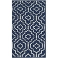 thumbnail image 3 of SAFAVIEH Dhurries Slater Geometric Runner Rug, Navy/Ivory, 2'6" x 12', 3 of 10