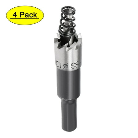 

Uxcell 13mm HSS Hole Saw Drill Bit Opener for Stainless Steel Alloy Metal 4 Pack