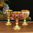thumbnail image 4 of 2Pcs Vintage Medieval Goblet Drinking Glass Drink Cup Metal Wine Glass, 4 of 18