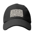 thumbnail image 4 of Baseball Cap Bent Eaves Design 6 Piece Cap Body Breathable Not Hot Plastic Cap Drag For Daily Travel Vacation Leopard Print Pattern White And Black_2 Black, 4 of 8