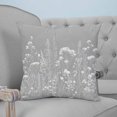 thumbnail image 4 of Pillow Covers 18x18 Set of 2, Grey Spring Floral Square Throw Pillow Covers for Couch/Sofa/Living Room, Elegant Pastoral Flowers Decorative Soft Pillowcases for Couch Throw Pillows, 4 of 7
