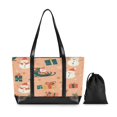 thumbnail image 7 of FORMRS Canvas Laptop Tote Bag for Women with 15.6" Computer Compartments Shoulder Handbag, Christmas Santa, 7 of 7