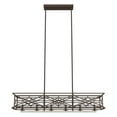 thumbnail image 2 of Hunter - Langwood 6-light Onyx Bengal, Extra Large Chandelier, Dimmable, Rustic Style, Linear Shaped, for Bedrooms, Dining, Living Rooms - 19333, 2 of 10
