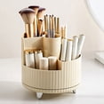 thumbnail image 3 of ESASSALY 360 Rotating Makeup Organizer with Brush Holder Cosmetic Storage Countertop Display Case, 3 of 3