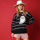 thumbnail image 2 of Sudadera con capucha y parches de purpurina, camiseta vintage, ropa de calle de manga larga ajustada estilo Harajuku, ropa de mujer, camiseta navideña, otoño e invierno 2024, 2 of 4