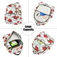 thumbnail image 5 of FORMRS Mini Backpack Purse for Women Travel Daypack Casual Shoulder Bag, Red Santa Hats Pattern, 5 of 7