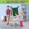 thumbnail image 2 of Ealing Kids Easel with Paper Roll ,Double-Sided Adjustable Whiteboard & Blackboard with Other Accessories,Art Supplies for Toddler  Ages 3+ Up, 2 of 8