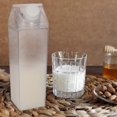 thumbnail image 4 of 2 Pcs Clear Milk Carton Water Bottle Milk Bottle Water Bottle Plastic 500Ml Milk Box Juice Bottle For Outdoor Portable Cute Cup Portable Reusable, 4 of 5
