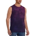 thumbnail image 2 of Fotbe Black Dark Blue Purple Men's Camiseta sin Mangas Estampada para Hombres, Playera Casual para Gimnasio, Entrenamiento, Playa-XX-Large, 2 of 7