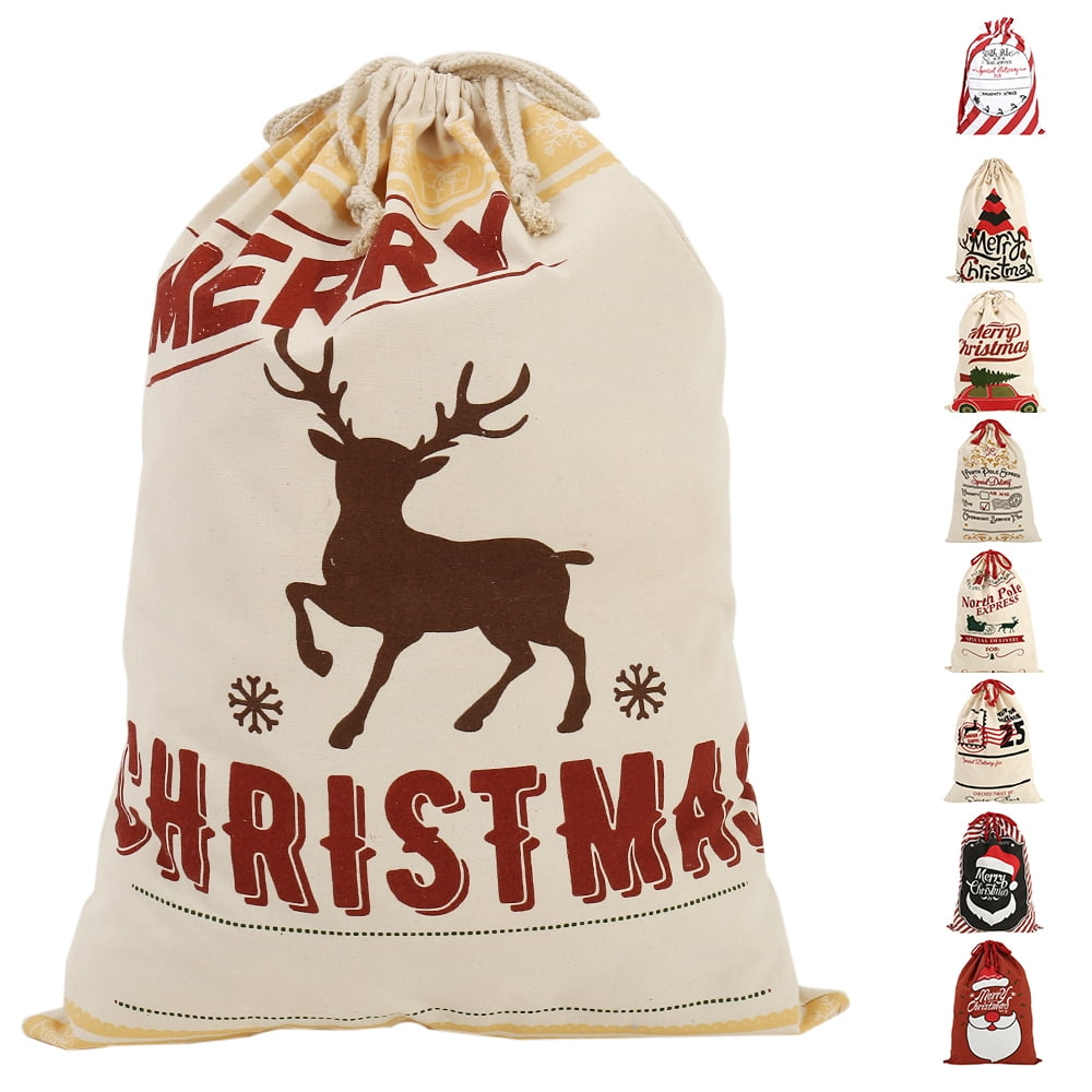 Large Christmas Santa Sacks Hessian Vintage Christmas Sacks Stockings Gift Bags 