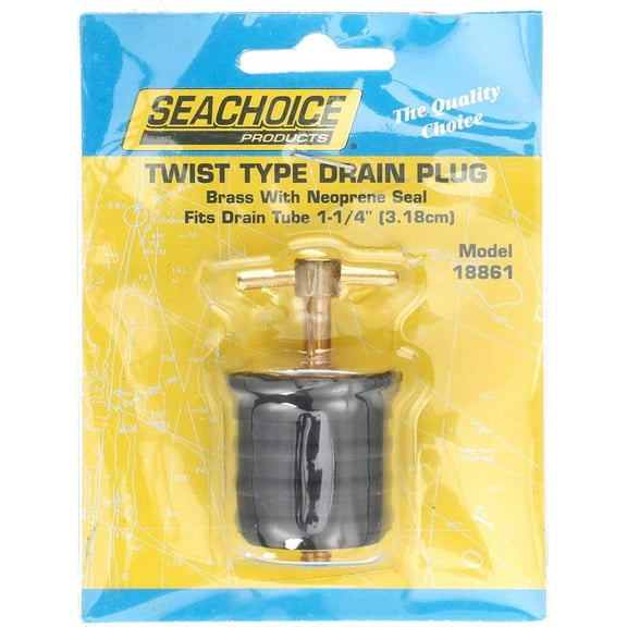 Seachoice Twist-Lock Brass Drain Plug 1-1/4"