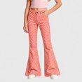 thumbnail image 5 of Tiijoy Girls Stylish Leopard Print Flared Pants Casual Slim Fit Pants, Pink, Size 5-16, 5 of 5