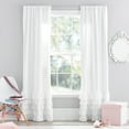 thumbnail image 4 of (2 pack) Your Zone Reversible Ruffle Blackout Curtain Panel, 1 Panel, White, 37" W x 84" L, 4 of 6