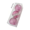 thumbnail image 3 of Kbndieu Pink Christmas Balls 3pcs Shatterproof Plastic Christmas Tree Decorations Set Wedding Xmas Hanging Ornaments for Xmas Tree Wreath Garland Holiday Indoor Party (3.15"/ 80mm), 3 of 6