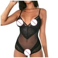 thumbnail image 2 of Munlar Robes For Women,Christmas Loungewear For Family,Ladies Sexy Lingerie Transparent One-Piece Sexy Temptation Lace Pajamas, 2 of 3