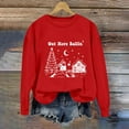 thumbnail image 3 of Yteetum Women's Oversize Sweatshirts Chirtsmas Graphic Printed Crewneck Hoodless Sweatshirt Coat Womens Casual Chirtsmas Print Round Neck Loose Fits Long Sleeve Pullover Sweatshirt Outwear Tops, 3 of 5