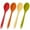 Green & Orange & Yellow & Red, variant on AOWOO 4 Pcs Large Silicone Mixing Spoon Set, 10.82*2.36 inch Heat Resistant Colored Mixing Spoons, Non-stick Basting Spoon for Kitchen Cooking, Mixing, Baking, Serving and Stirring