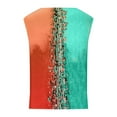 thumbnail image 5 of Gifts Usmixi Womens Tank Tops Beach Fashion Plus Size Comfy Lightweight Tshirts Vest Summer Trendy Tie-Dye Print V-Neck Sleeveless Shirts Blouse Mint Green XL, 5 of 6