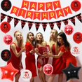 thumbnail image 3 of 40th Birthday Decorations for Men Women Red and Black, 40th Happy Birthday Banner Red and White Balloon Arch Cake Topper Star 40 Balloon for 40 Years Birthday Party Supplies, 3 of 7