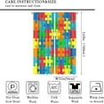 thumbnail image 2 of Abstract Kitchen Curtains, Colorful Puzzle Pieces Fractal Children Hobby Activity Leisure Toys Cartoon Image Window Drapes Set 2 Panels,42x63 Inches, 2 of 8