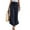 10# Navy, variant on Linen Pants for Women Boho Smocked High Waisted Wide Leg Pull On Palazzo Pants Casual Flowy Cute Ruffle Beach Pant with Pockets Orange L