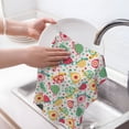 thumbnail image 6 of Sikiie Turtle Flower Waffle Weave Kitchen Dish Cloth,Super Absorbent Kitchen Dish Towels 16*26 Inches for Dish Rags Washing Dishes, Drying Dishes, 6 of 7