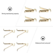 Mobutofu 4Pcs Golden Steel Curtain Rod Support for Home and Store Use