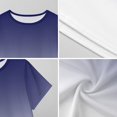 thumbnail image 6 of Aesthetic Ultramarine Blue And White Gradient Women Nightgown Sleepwear Short Sleeves For Vacations Travels Nightgowns Women's Pajamas, 6 of 7