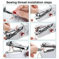 thumbnail image 4 of Portable Manual Sewing Machine Handheld Rope-free Electric Quick Build DIY Apparel Supplies Arts Crafts Home Garden Embroidery ,Smooth Thread Sewing, 4 of 5