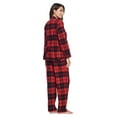 thumbnail image 4 of Ashford & Brooks Women's Flannel Plaid Pajamas Long Sleeve Button Down Pj Set, 4 of 6