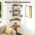 thumbnail image 4 of Necvior Wall Mounted Corner Floating Shelf Delicate Wood Shelves for Home Decors Storage, 4 of 21