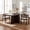 Espresso, variant on Christopher Knight Home 84" Modern Rectangular Dining Table with Trapezoid Base, Seats 6, Walnut