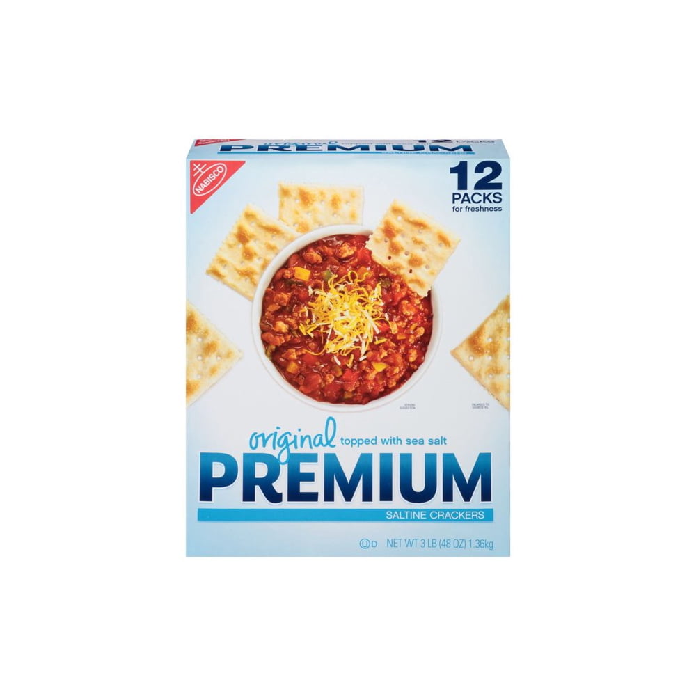 Nabisco Original Premium Saltine Crackers Top with Sea Salt, 12 Pack 4 oz