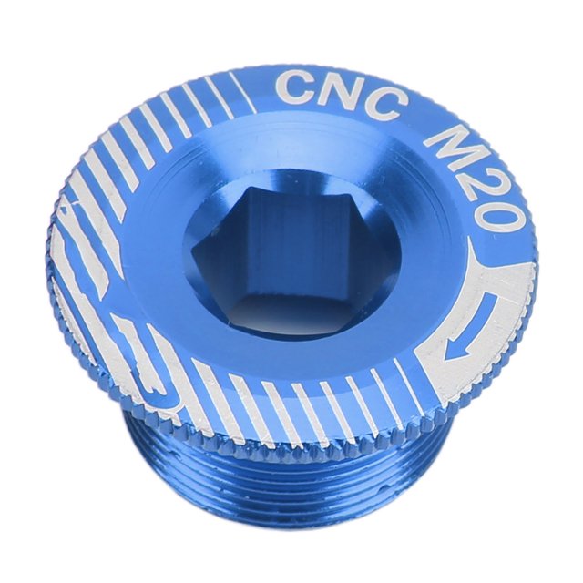 Tornillos de brazo de manivela de bicicleta aleación de aluminio M20 tornillo de fijación de manivela pernos de brazo de bielas de bicicleta M20 azul