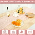 thumbnail image 5 of Toorise 4Pcs Cheesecloth Table Runner 31.5×118.1In Table Cover Runner Decorative Dresser Runner Bohemian Table Runner Cloth Beautiful Dinning Table Runner Polyester Table Runners, 5 of 11