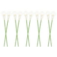 thumbnail image 4 of WHAMVOX 10pcs Elegant Lifelike Real Touch Artificial PU Flower Bouquets Bridal Wedding Flower Bouquets (White), 4 of 8